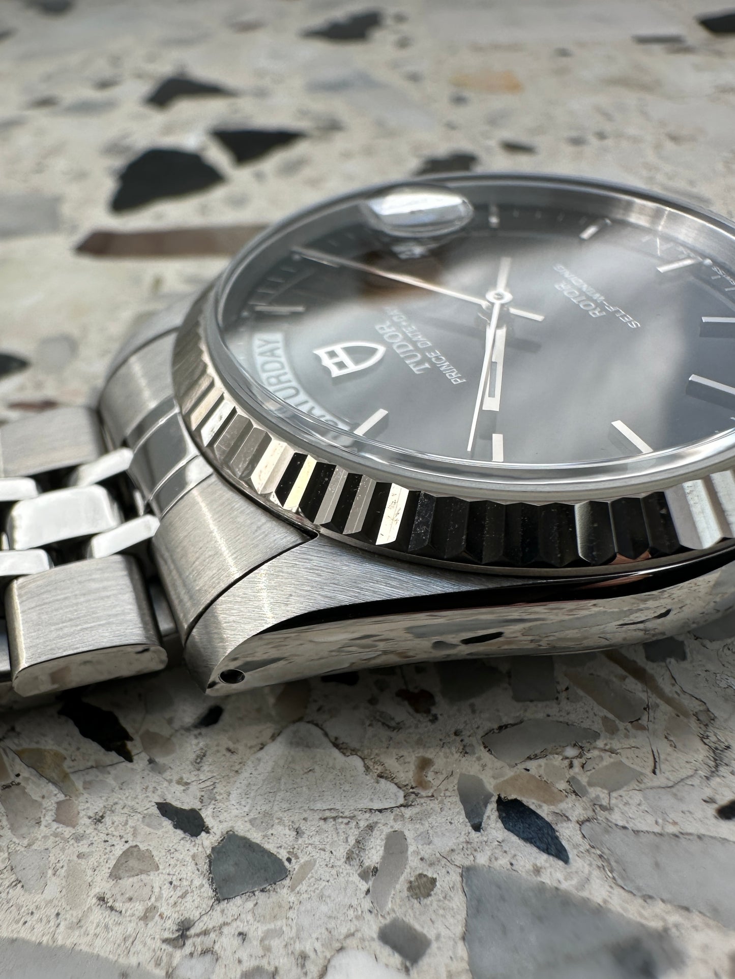 Tudor Prince Date Day (Full Set) 76214 - schwarzes Zifferblatt