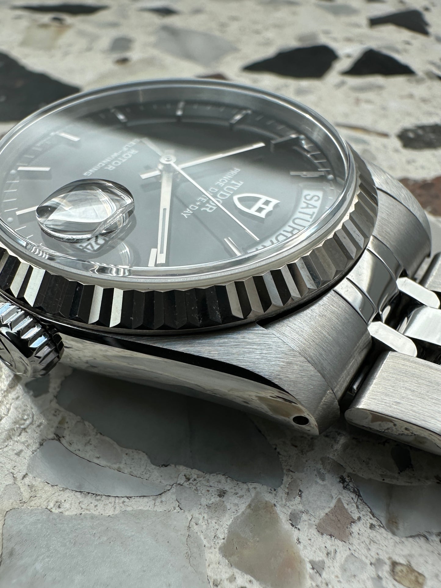 Tudor Prince Date Day (Full Set) 76214 - schwarzes Zifferblatt