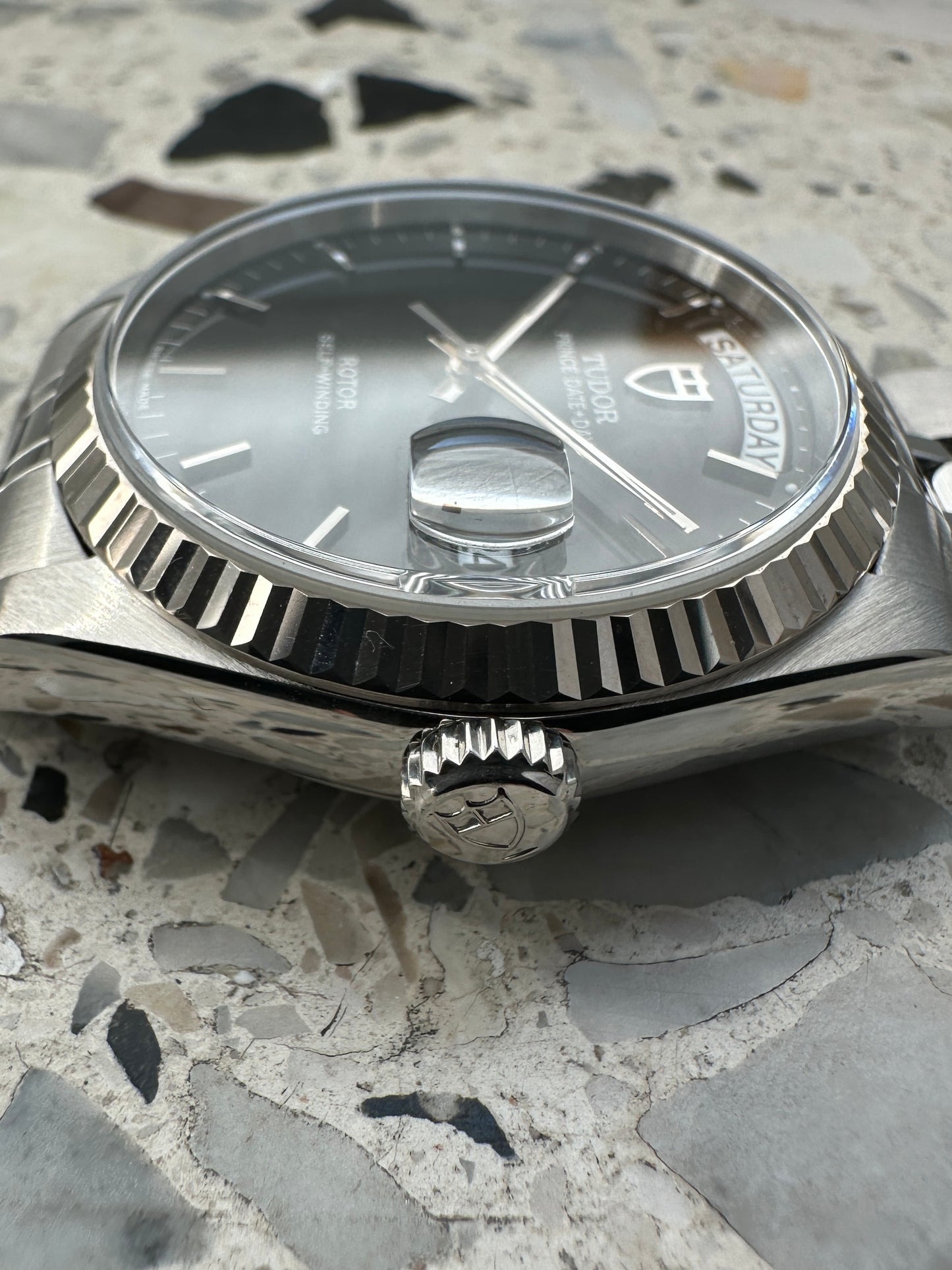 Tudor Prince Date Day (Full Set) 76214 - schwarzes Zifferblatt