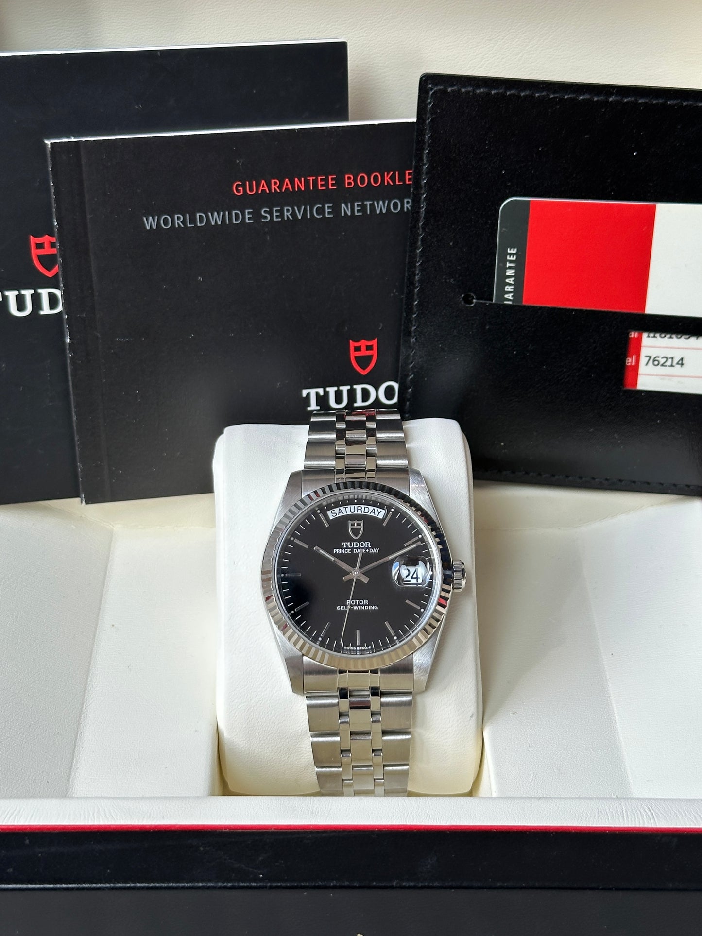 Tudor Prince Date Day (Full Set) 76214 - schwarzes Zifferblatt