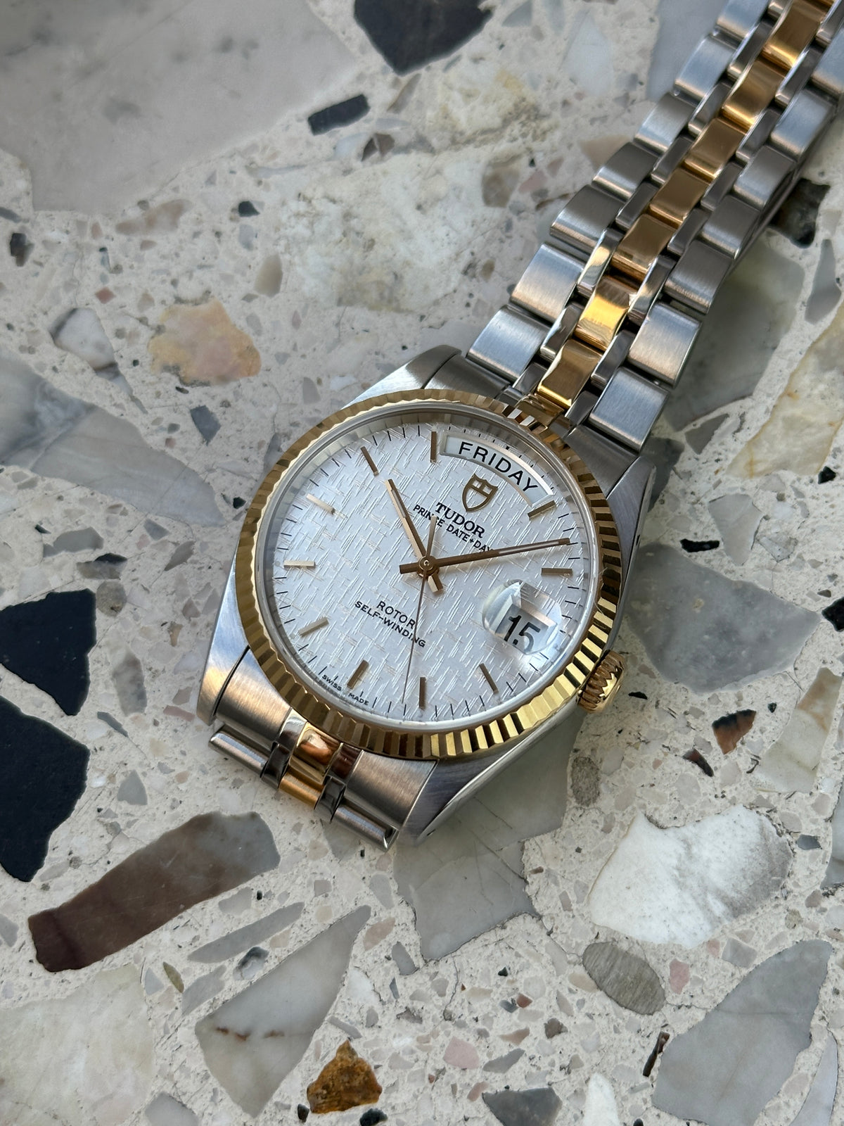 Tudor Prince 76213 Date Day (Full Set) - white linen dial