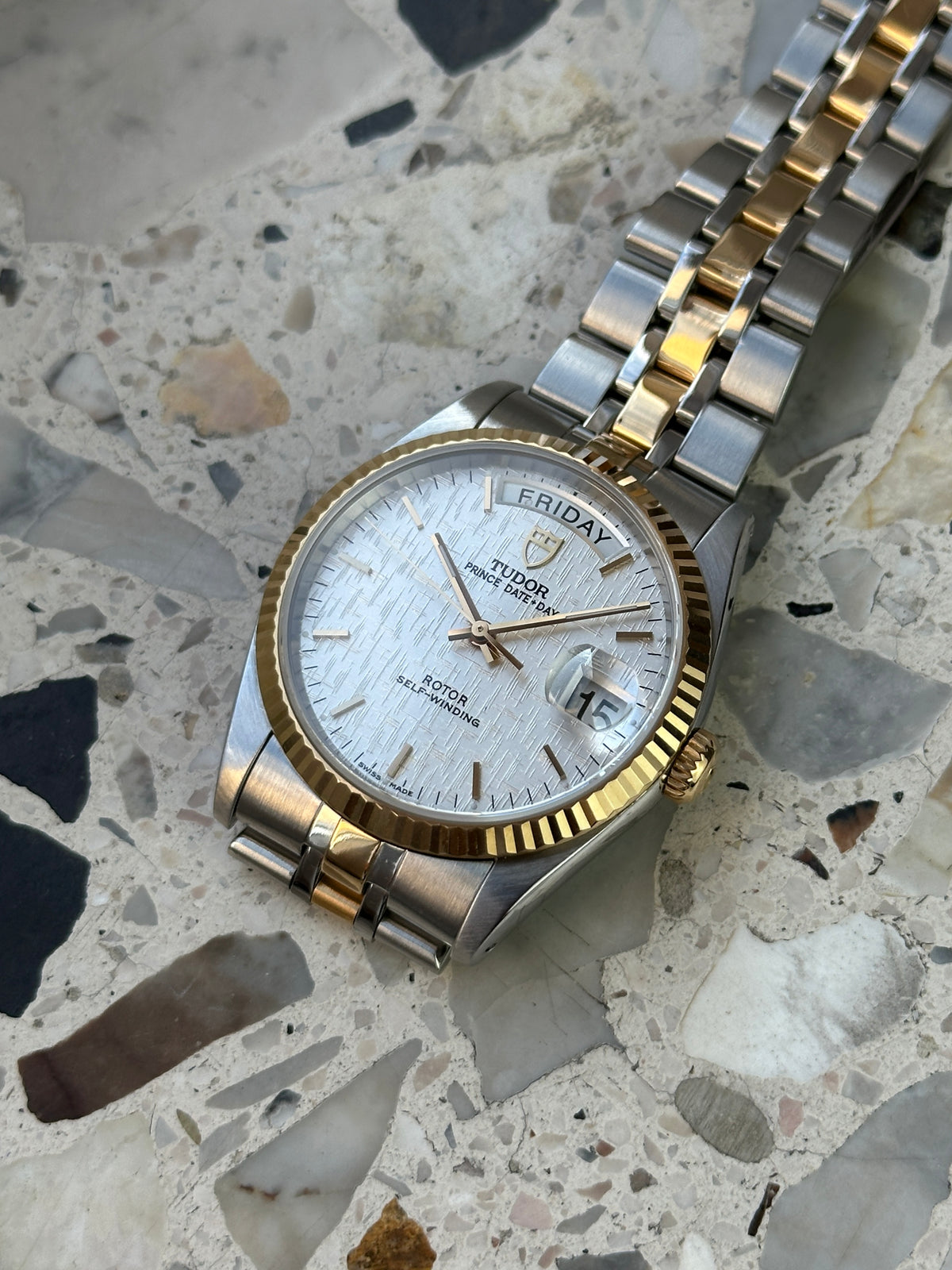 Tudor Prince 76213 Date Day (Full Set) - white linen dial