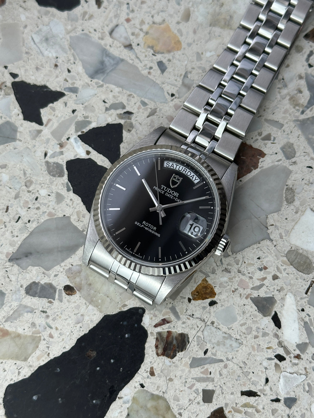 Tudor Prince Date Day (Full Set) 76214 - schwarzes Zifferblatt