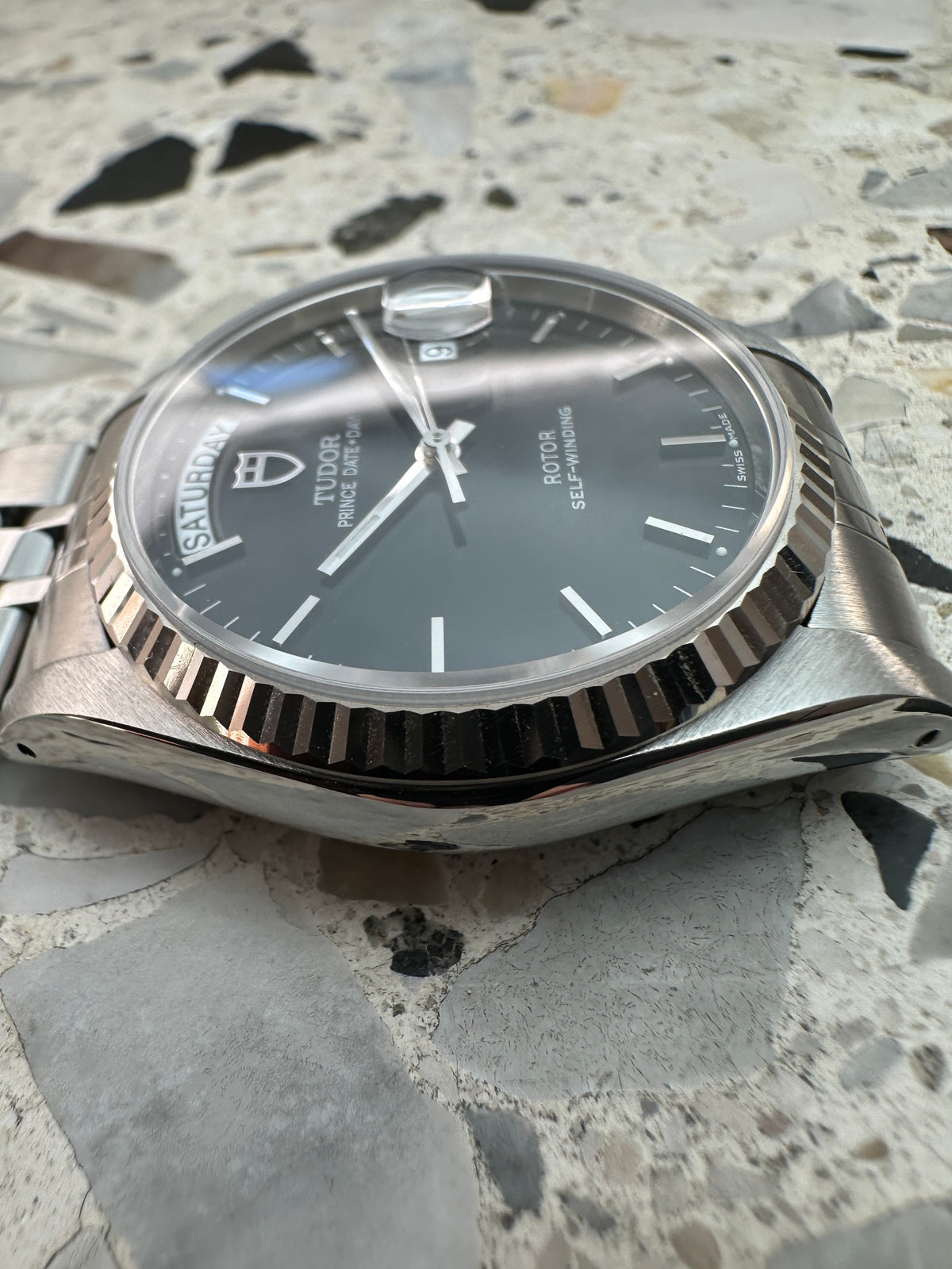 Tudor Prince Date Day (Full Set) 76214 - schwarzes Zifferblatt