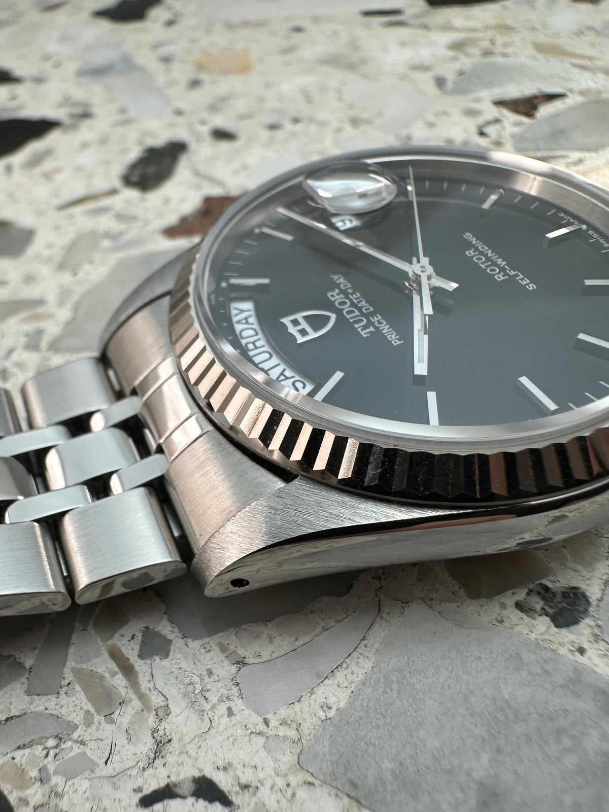 Tudor Prince Date Day (Full Set) 76214 - schwarzes Zifferblatt