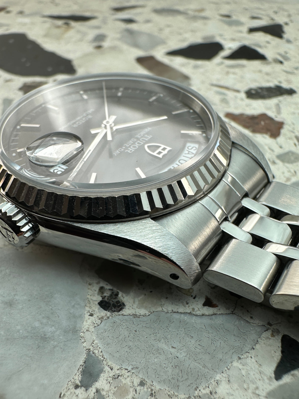 Tudor Prince Date Day (Full Set) 76214 - schwarzes Zifferblatt