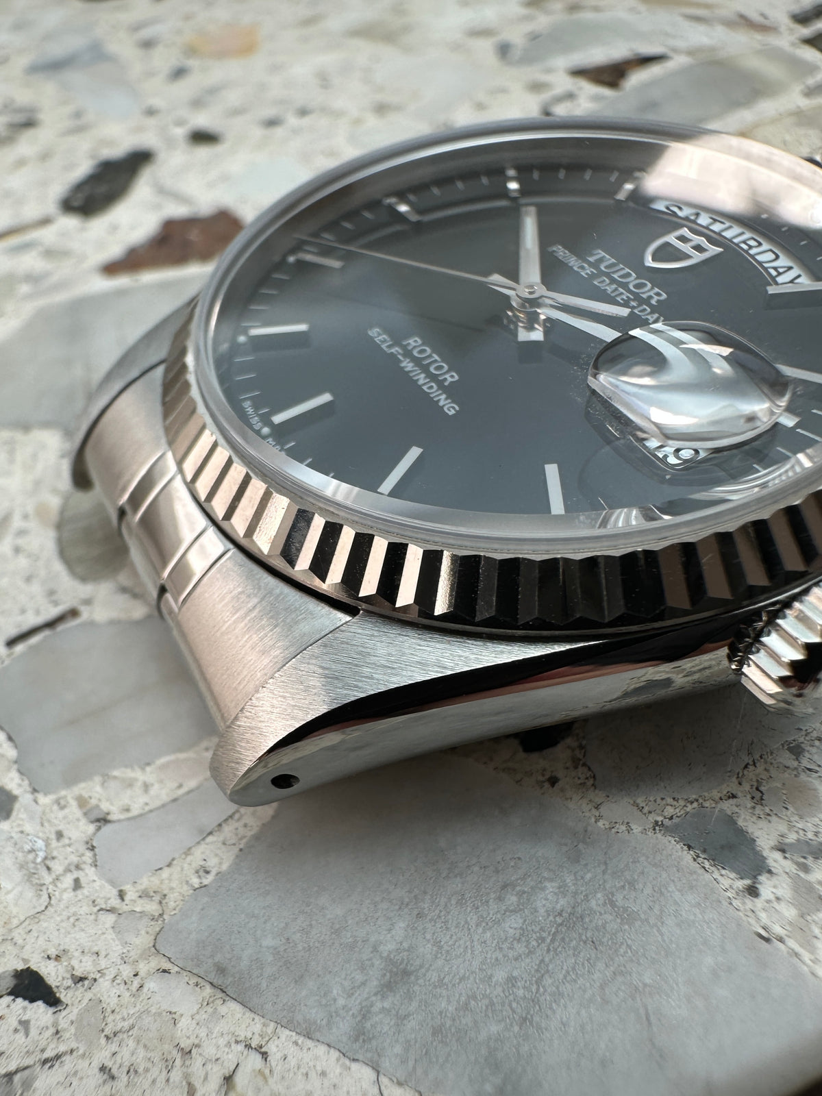 Tudor Prince Date Day (Full Set) 76214 - schwarzes Zifferblatt