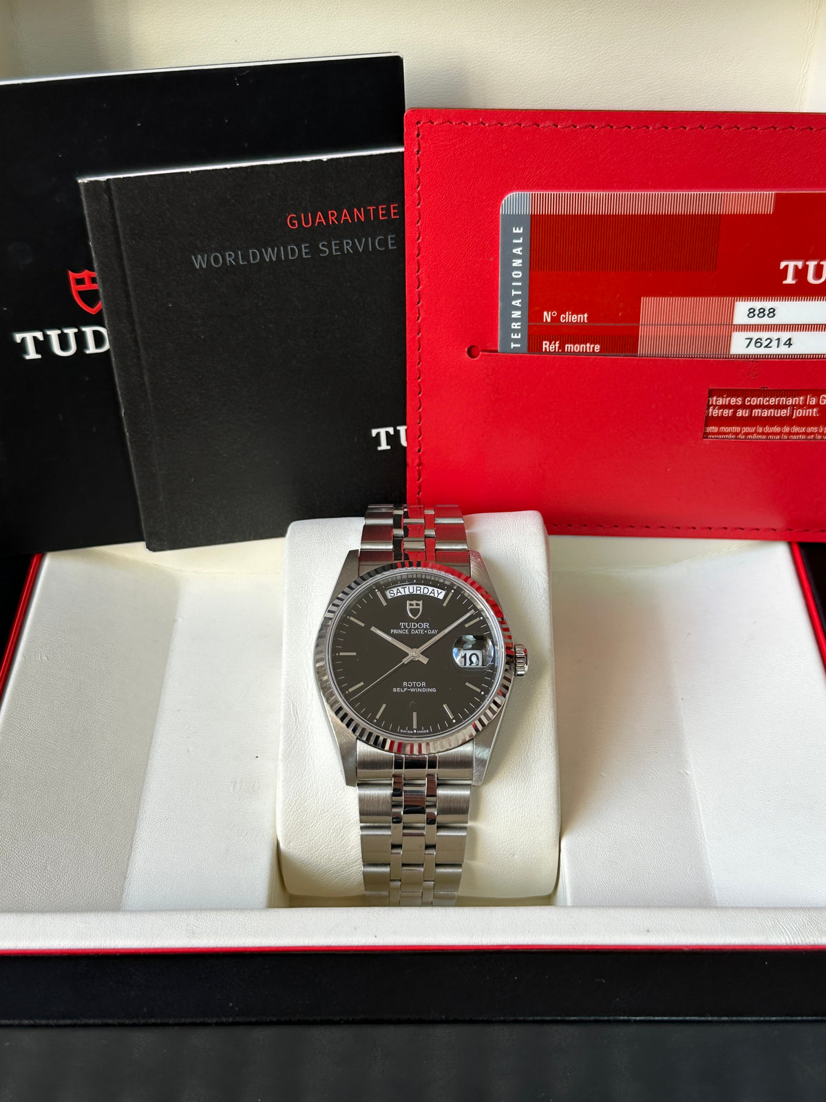 Tudor Prince Date Day (Full Set) 76214 - schwarzes Zifferblatt