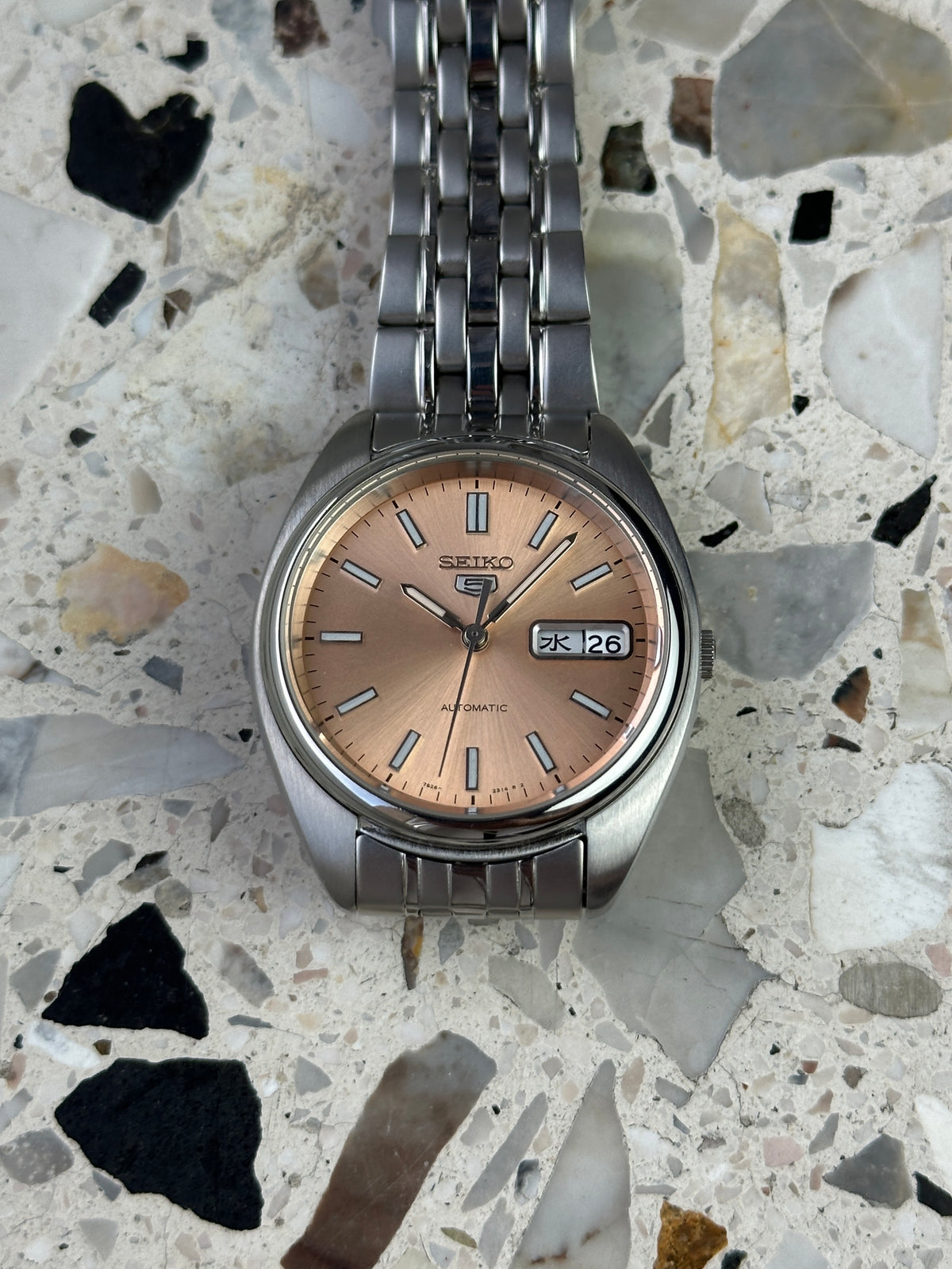 Seiko 5 7s26-0430 (Pink / Salmon Dial) SNXA011